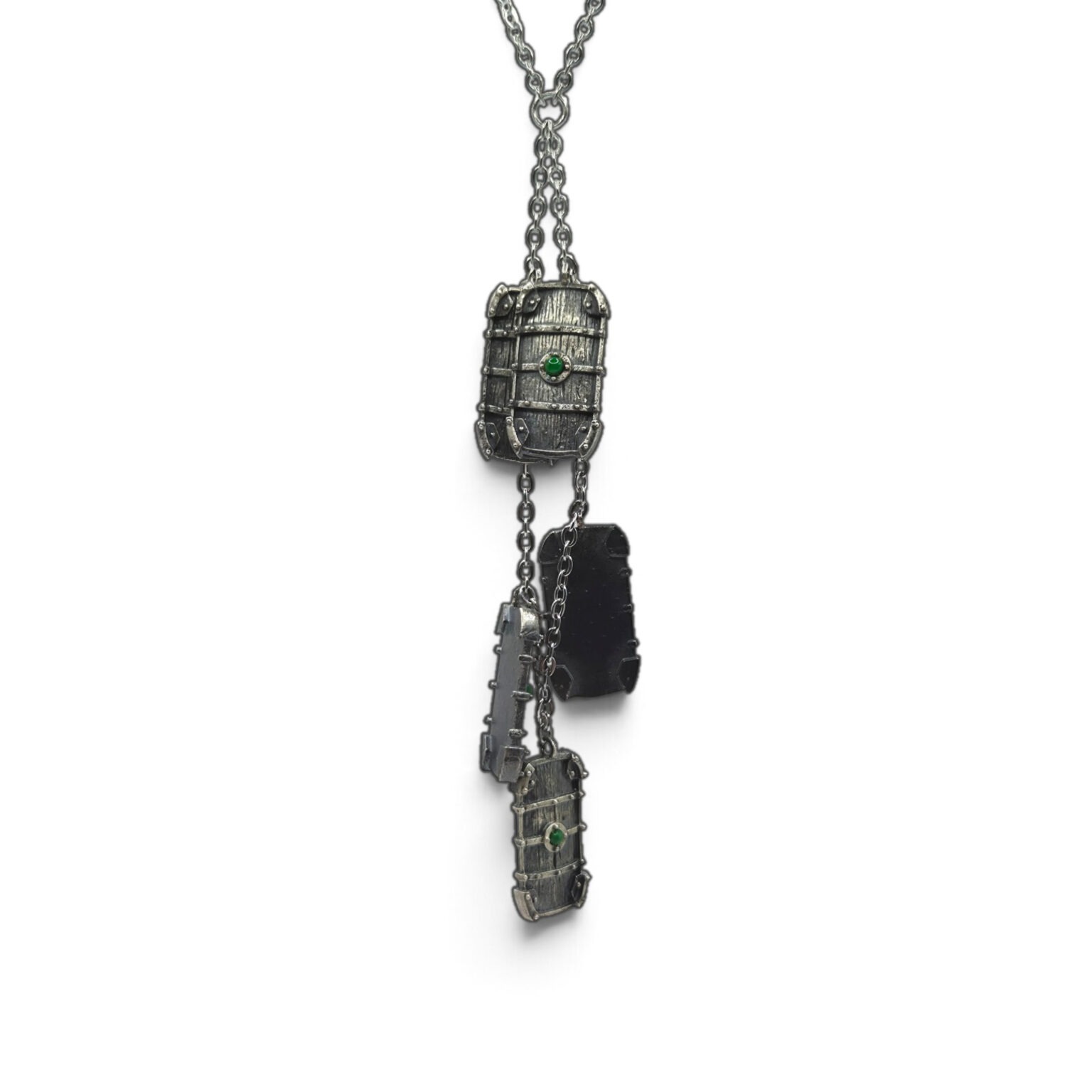 e99 tower shield necklace